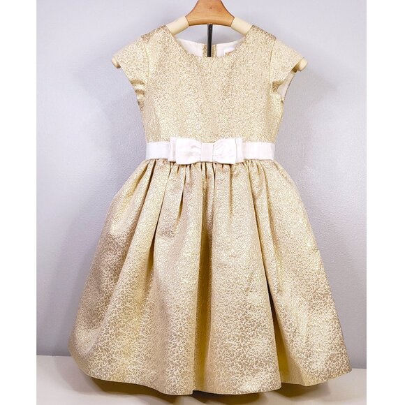 Gymboree Holiday Festive Golden Dress Size 8 - Picture 2 of 15